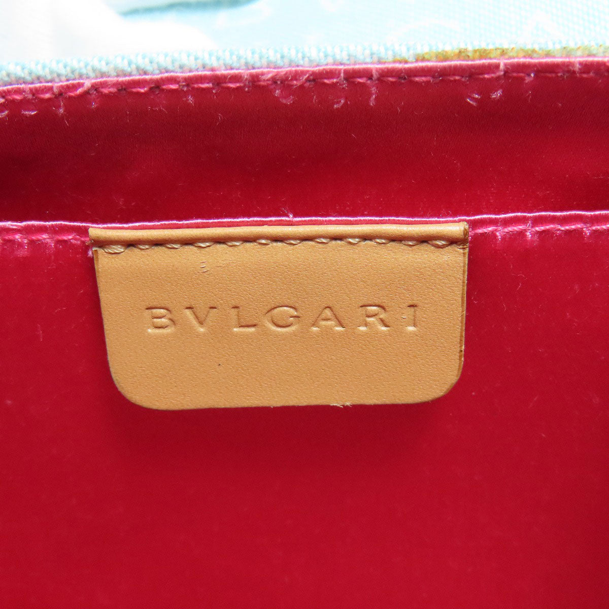 BVLGARI Drum Bag Logomania Handbag Canvas LeatherLadies [Used]