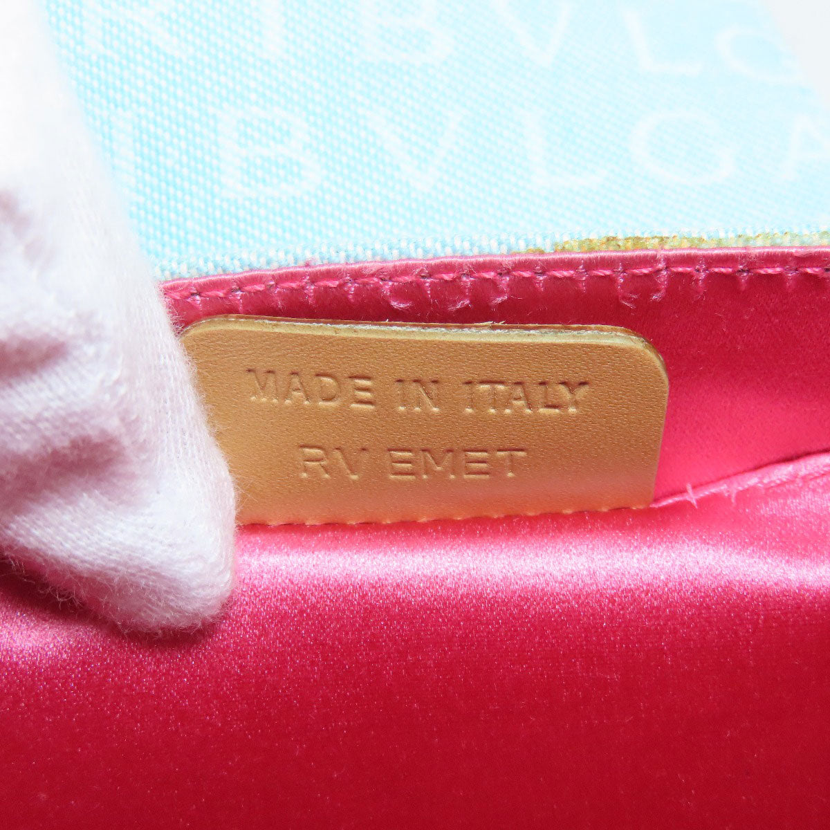 BVLGARI Drum Bag Logomania Handbag Canvas LeatherLadies [Used]