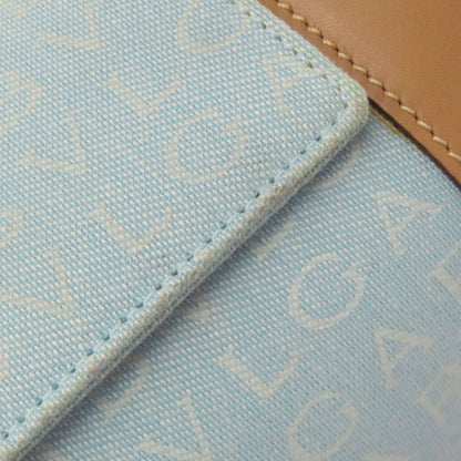 BVLGARI Drum Bag Logomania Handbag Canvas LeatherLadies [Used]