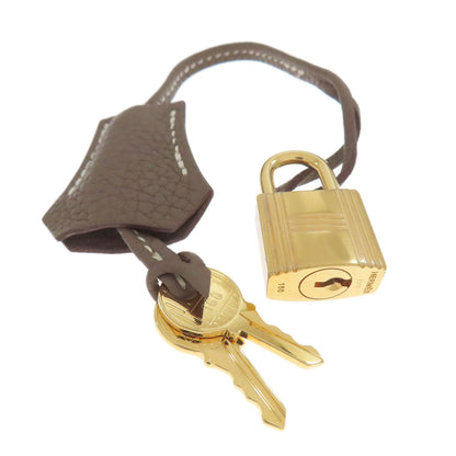 HERMES Kelly 28, Inner Stitch, Etoupe, Gold Hardware Handbag Taurillon Clemence Ladies [Used]