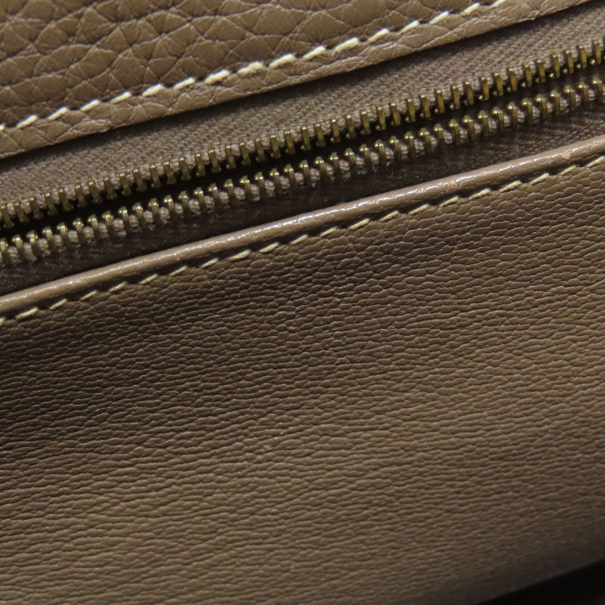 HERMES Kelly 28, Inner Stitch, Etoupe, Gold Hardware Handbag Taurillon Clemence Ladies [Used]