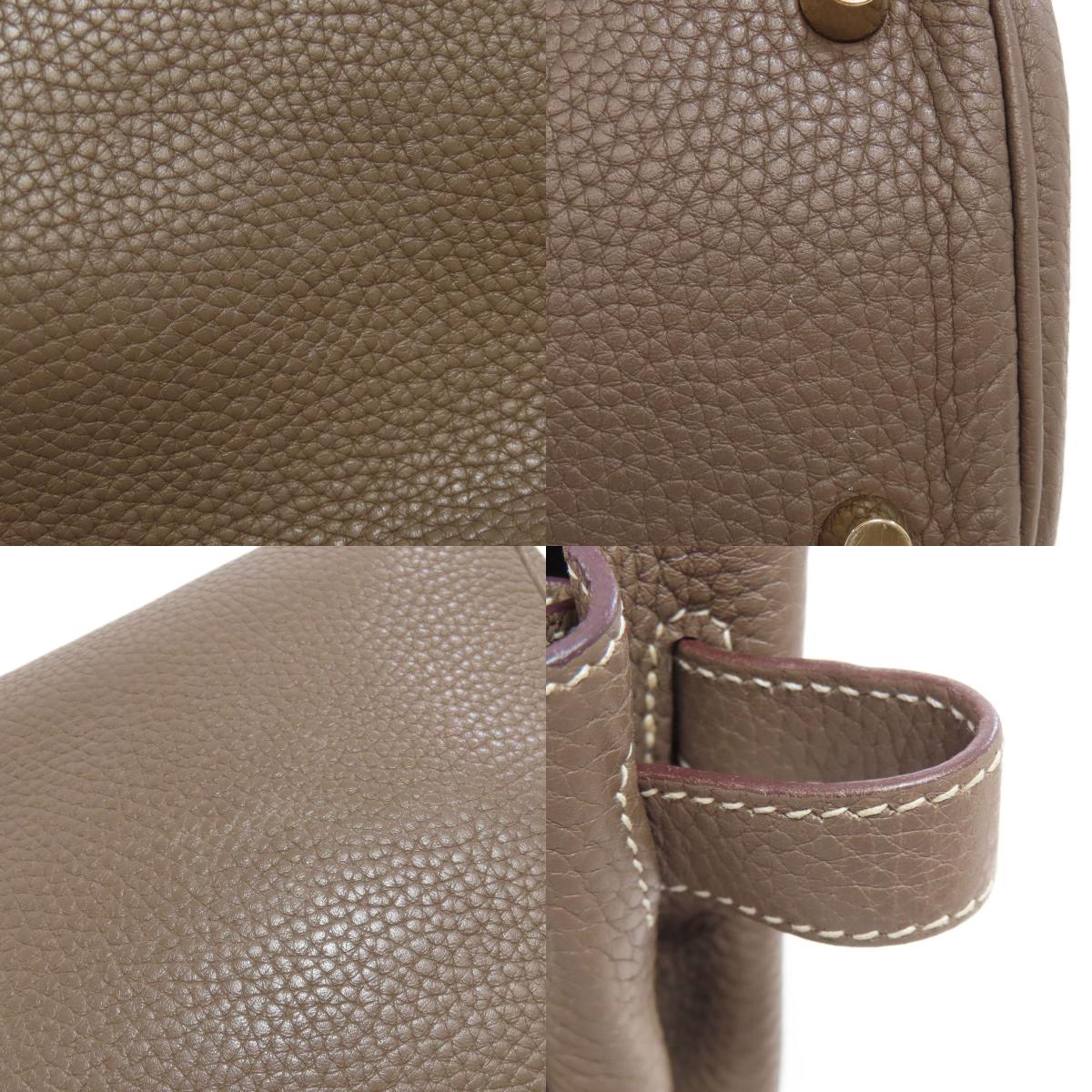 HERMES Kelly 28, Inner Stitch, Etoupe, Gold Hardware Handbag Taurillon Clemence Ladies [Used]