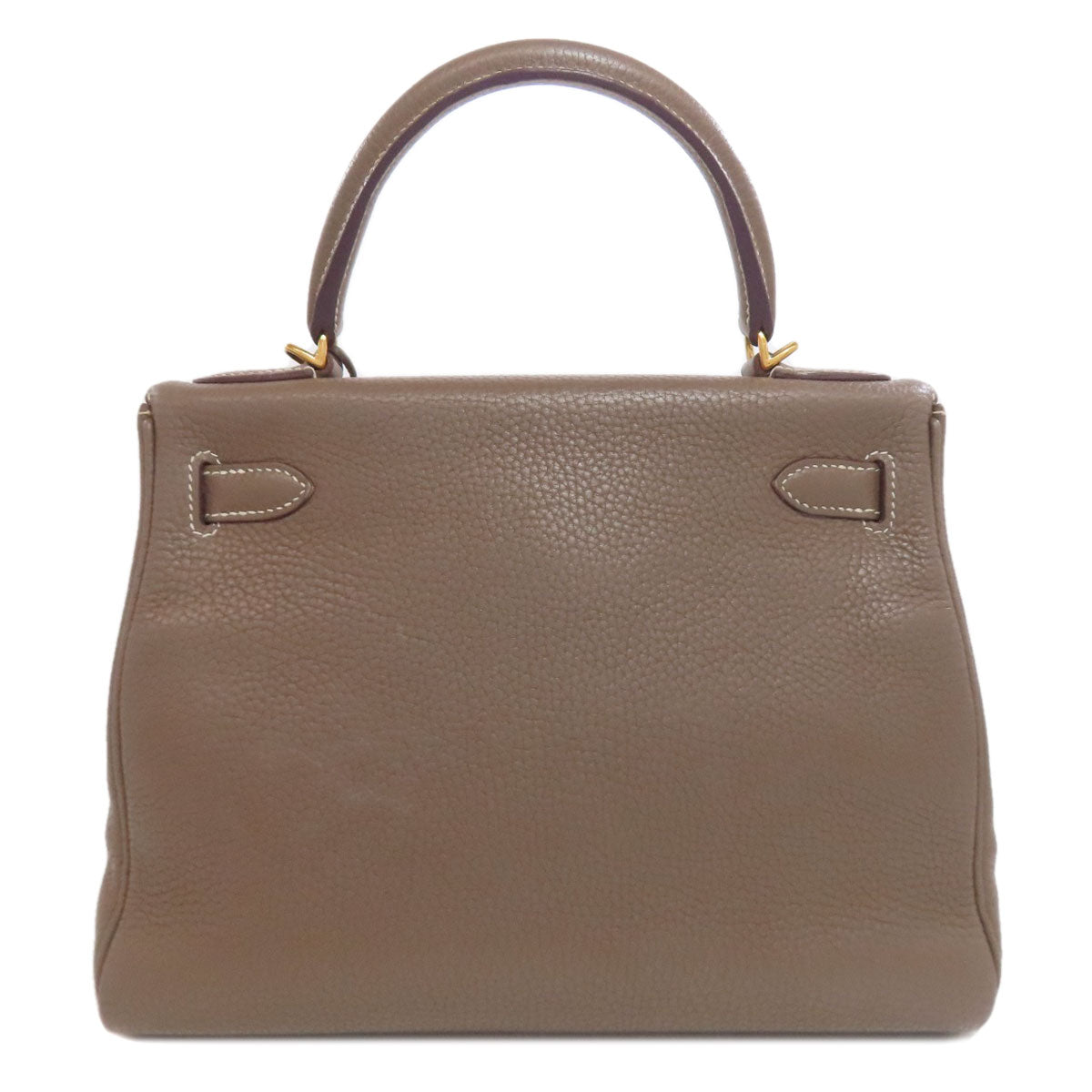 HERMES Kelly 28, Inner Stitch, Etoupe, Gold Hardware Handbag Taurillon Clemence Ladies [Used]