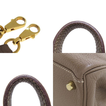 HERMES Kelly 28, Inner Stitch, Etoupe, Gold Hardware Handbag Taurillon Clemence Ladies [Used]