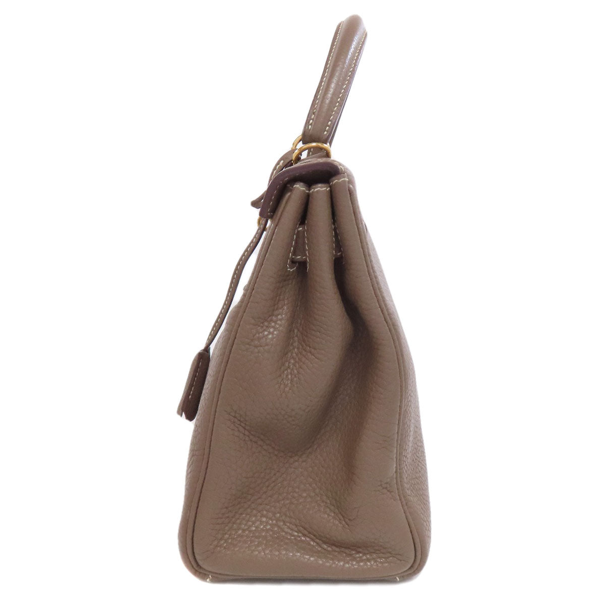 HERMES Kelly 28, Inner Stitch, Etoupe, Gold Hardware Handbag Taurillon Clemence Ladies [Used]