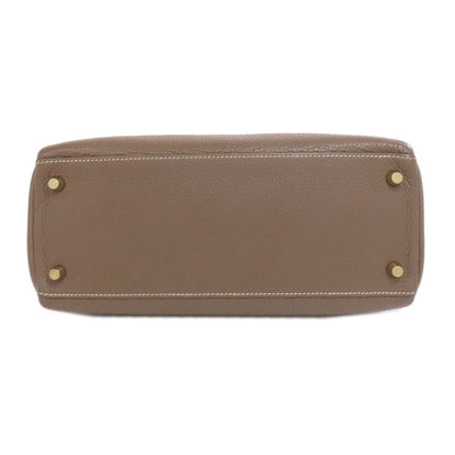 HERMES Kelly 28, Inner Stitch, Etoupe, Gold Hardware Handbag Taurillon Clemence Ladies [Used]