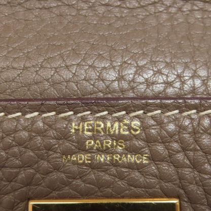 HERMES Kelly 28, Inner Stitch, Etoupe, Gold Hardware Handbag Taurillon Clemence Ladies [Used]