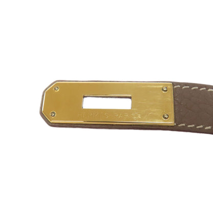 HERMES Kelly 28, Inner Stitch, Etoupe, Gold Hardware Handbag Taurillon Clemence Ladies [Used]