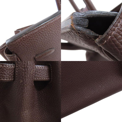 HERMES Birkin 35 SilverHardware Handbag Taurillon Clemence Ladies [Used]