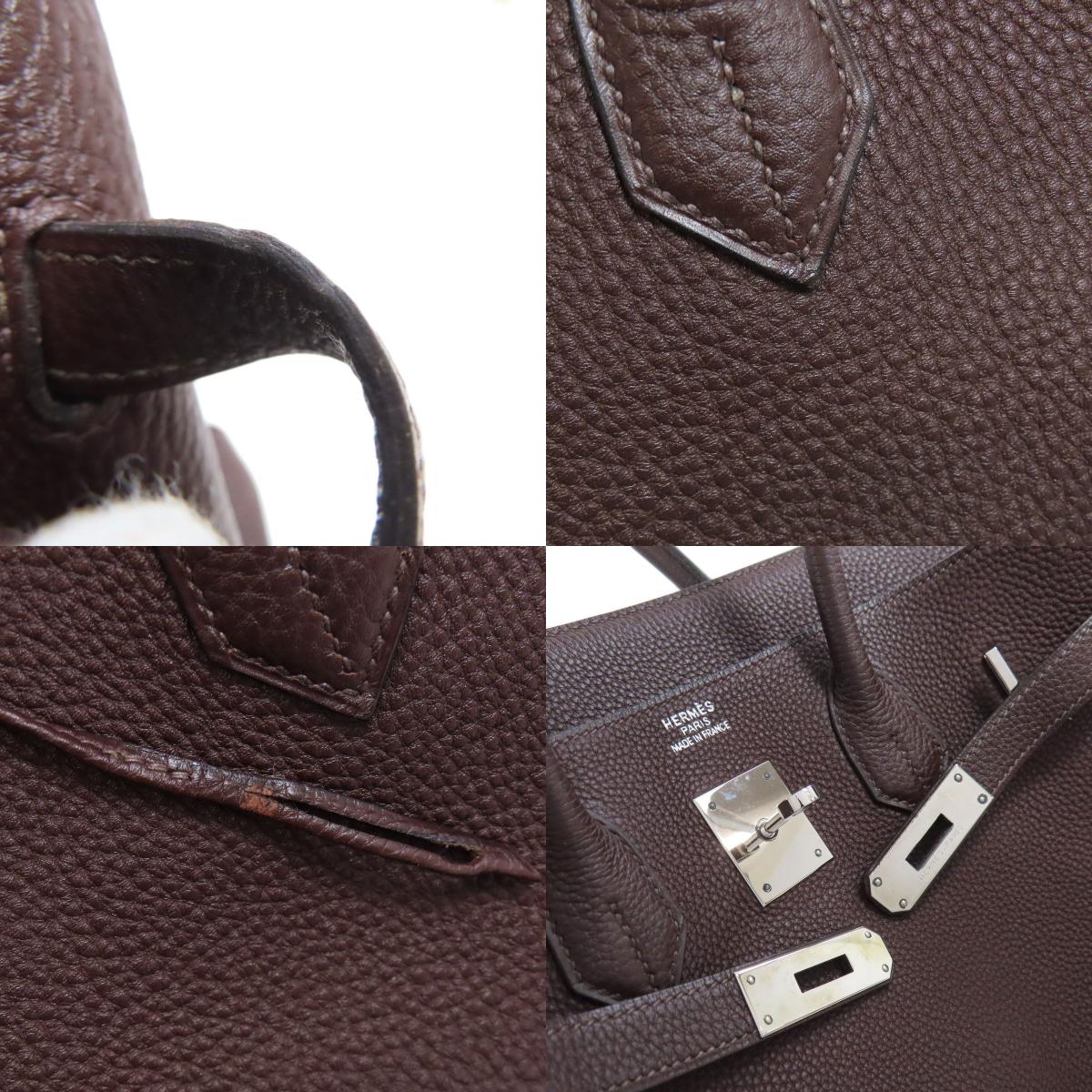 HERMES Birkin 35 SilverHardware Handbag Taurillon Clemence Ladies [Used]