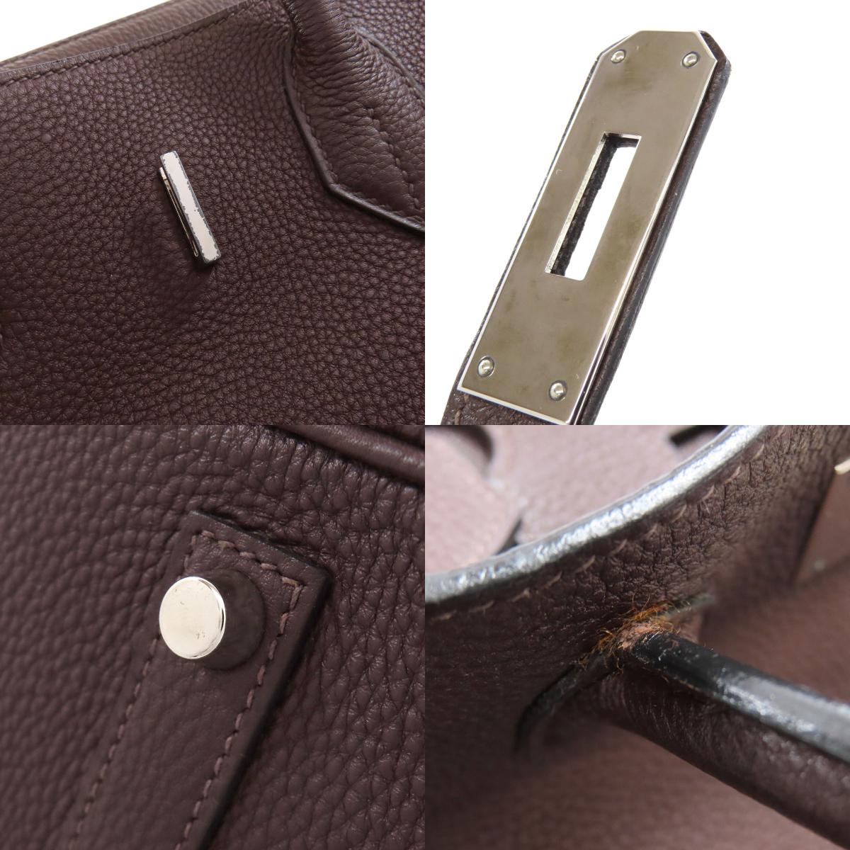 HERMES Birkin 35 SilverHardware Handbag Taurillon Clemence Ladies [Used]