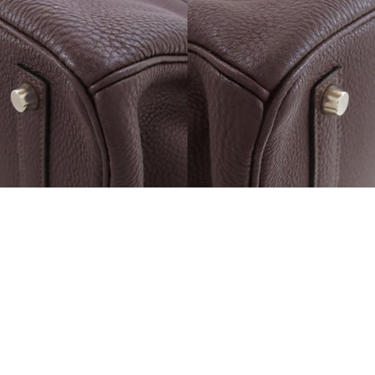 HERMES Birkin 35 SilverHardware Handbag Taurillon Clemence Ladies [Used]
