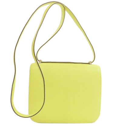 HERMES Constance Jaune Bourgeon 3 Mini SilverHardware Shoulder Bag Chevre Ladies [Used]