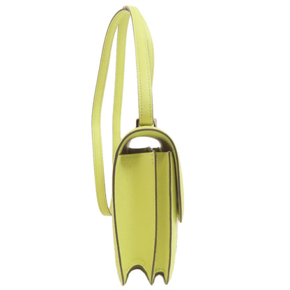HERMES Constance Jaune Bourgeon 3 Mini SilverHardware Shoulder Bag Chevre Ladies [Used]