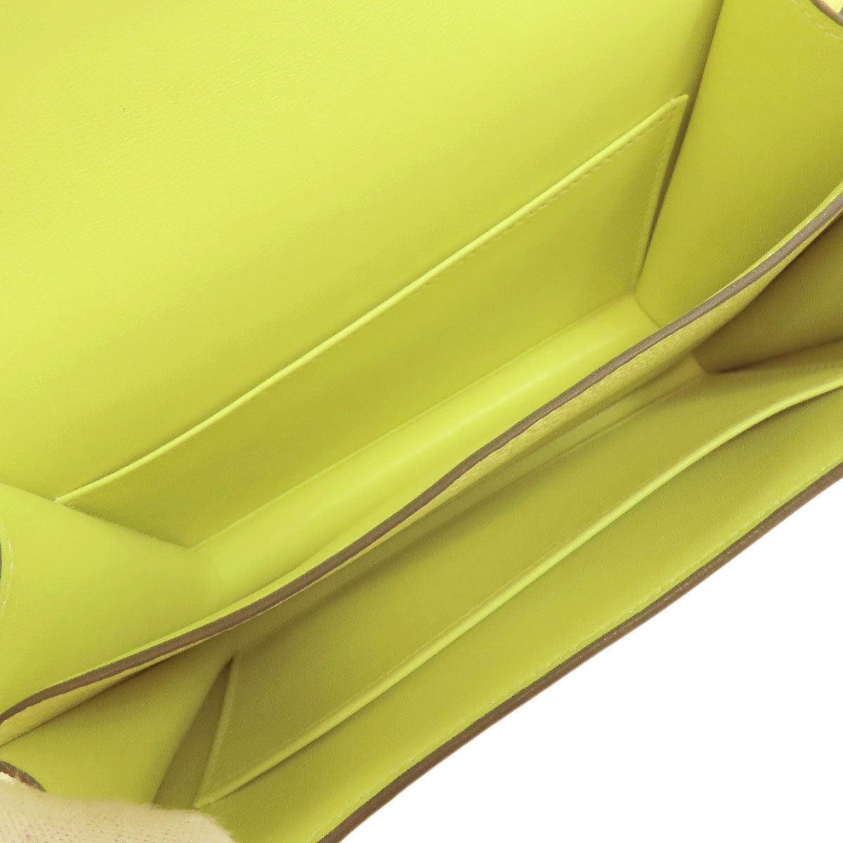 HERMES Constance Jaune Bourgeon 3 Mini SilverHardware Shoulder Bag Chevre Ladies [Used]