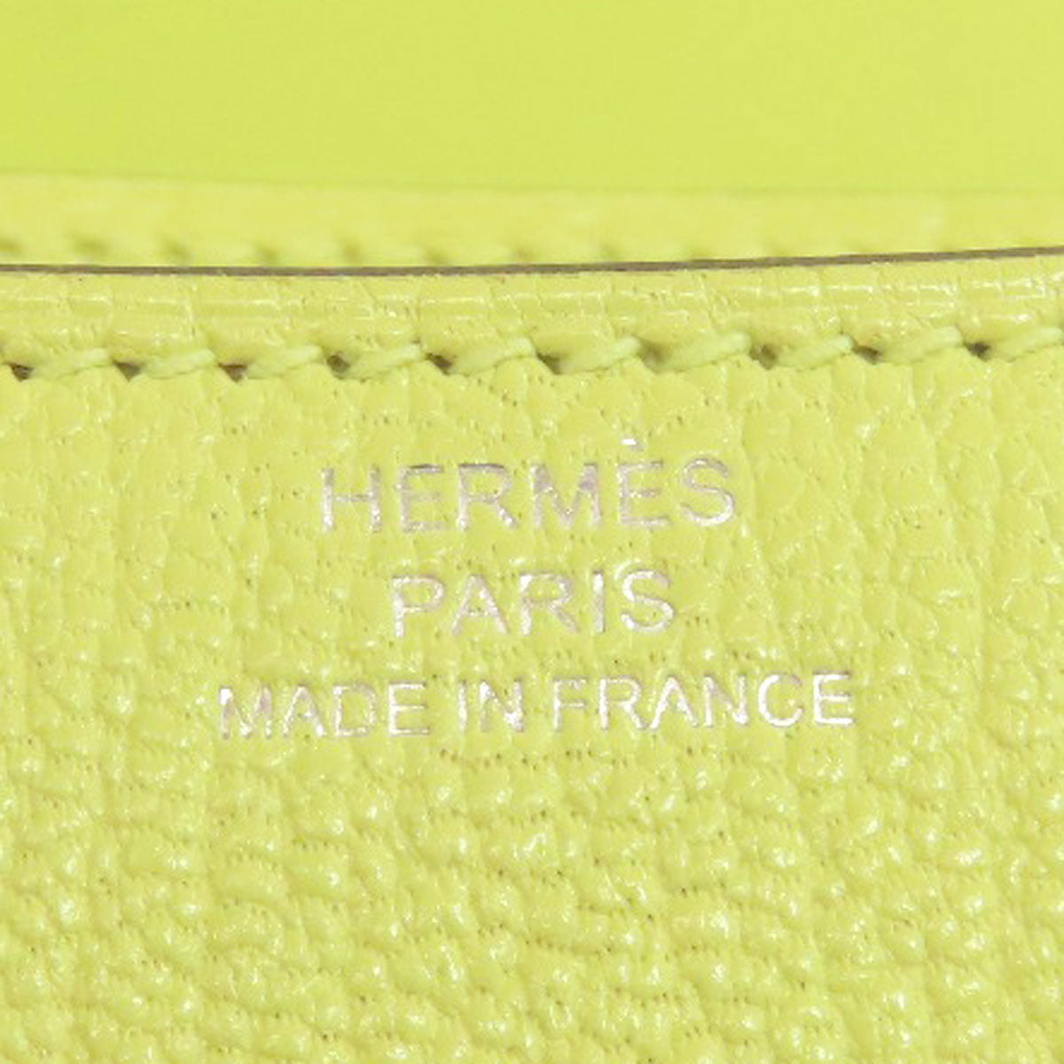 HERMES Constance Jaune Bourgeon 3 Mini SilverHardware Shoulder Bag Chevre Ladies [Used]
