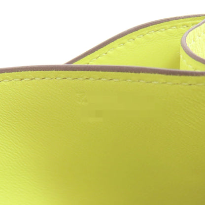 HERMES Constance Jaune Bourgeon 3 Mini SilverHardware Shoulder Bag Chevre Ladies [Used]