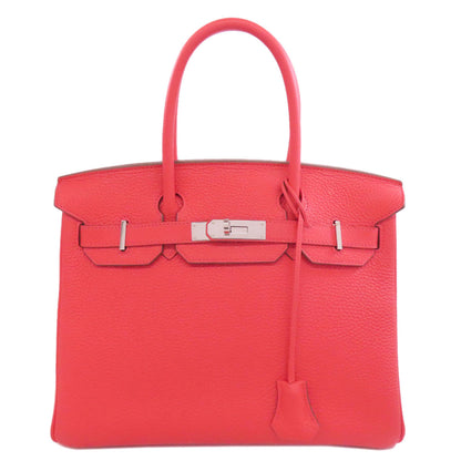 HERMES Birkin 30 Rose Jaipur Silver Hardware Handbag Taurillon Clemence Ladies [Used]