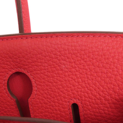 HERMES Birkin 30 Rose Jaipur Silver Hardware Handbag Taurillon Clemence Ladies [Used]