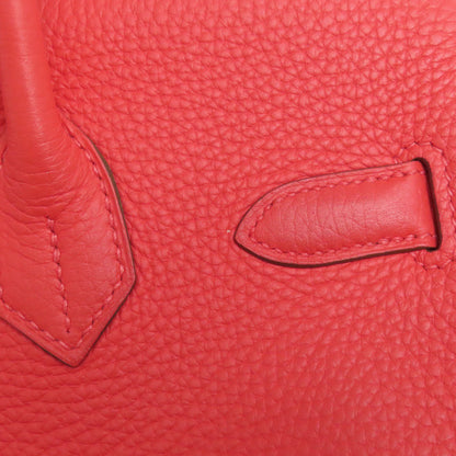 HERMES Birkin 30 Rose Jaipur Silver Hardware Handbag Taurillon Clemence Ladies [Used]