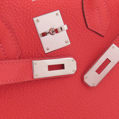 HERMES Birkin 30 Rose Jaipur Silver Hardware Handbag Taurillon Clemence Ladies [Used]