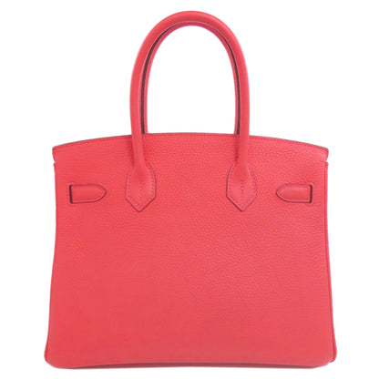 HERMES Birkin 30 Rose Jaipur Silver Hardware Handbag Taurillon Clemence Ladies [Used]