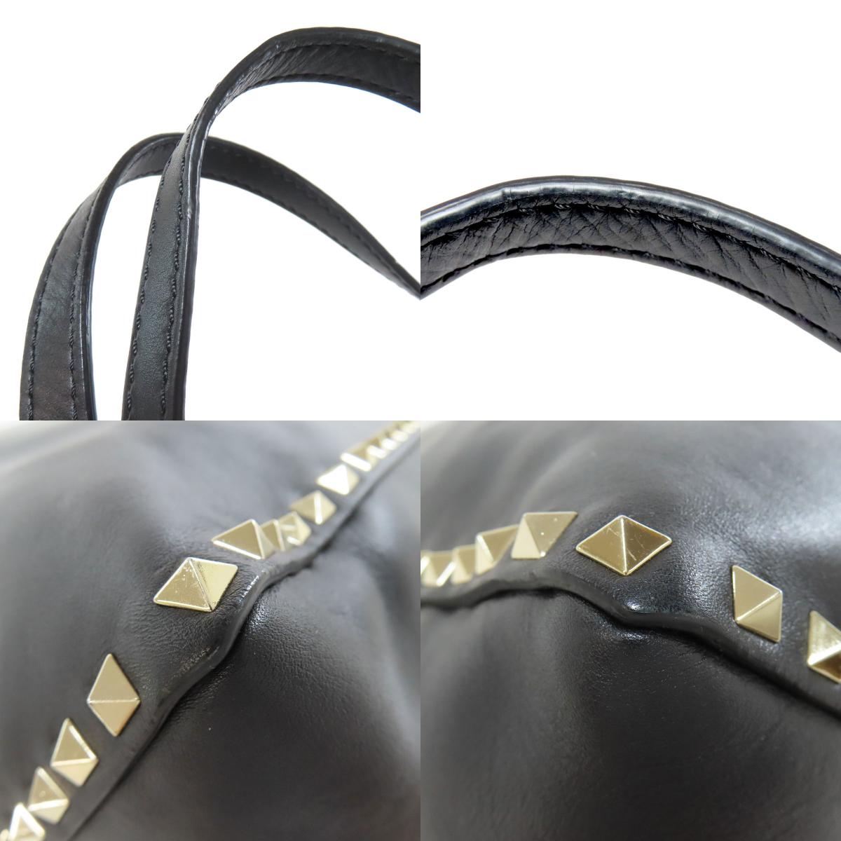VALENTINO Rock studs Tote Bag Leather Ladies [Used]