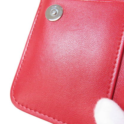 CHANEL ChainShoulder Matelasse SilverHardware Bifold Wallet with Coin Pocket Lambskin Ladies [Used]