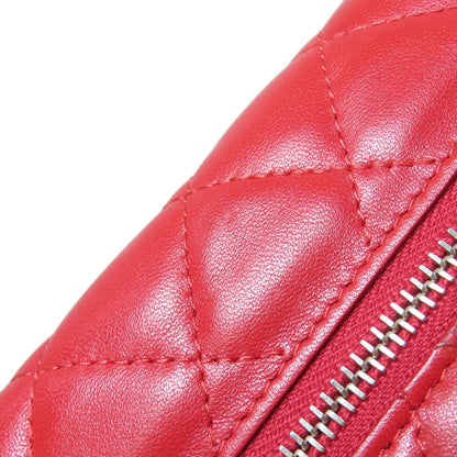 CHANEL ChainShoulder Matelasse SilverHardware Bifold Wallet with Coin Pocket Lambskin Ladies [Used]