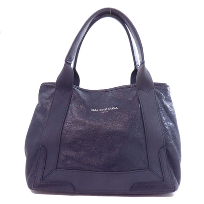 BALENCIAGA 339933 NAVY CABAS Handbag Calf Ladies [Used]