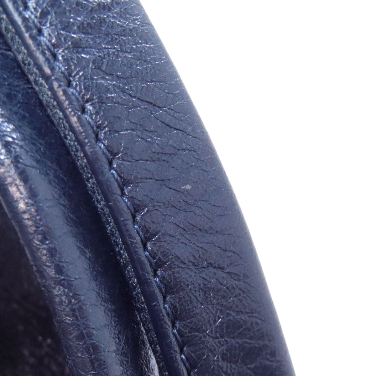 BALENCIAGA 339933 NAVY CABAS Handbag Calf Ladies [Used]