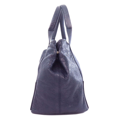BALENCIAGA 339933 NAVY CABAS Handbag Calf Ladies [Used]