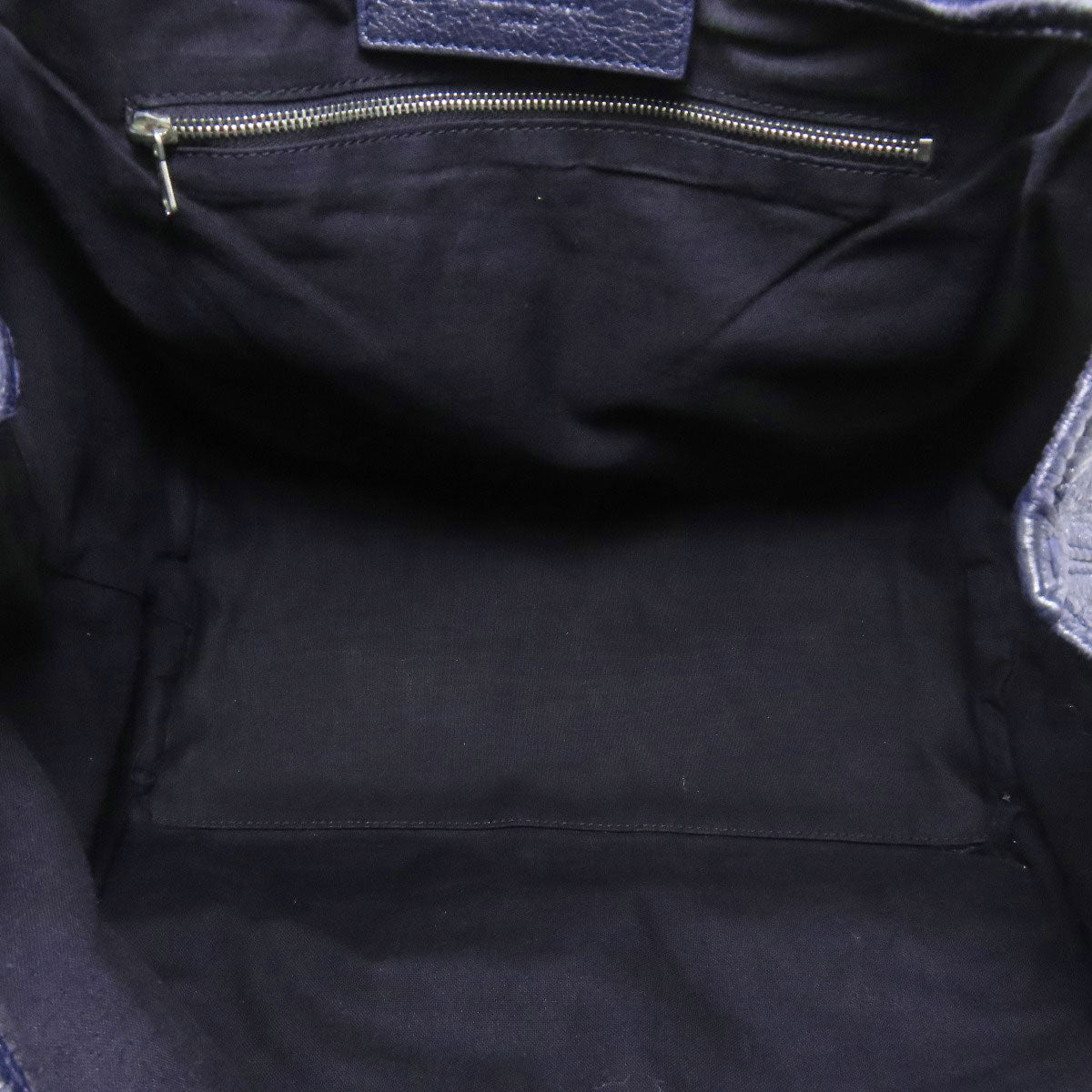 BALENCIAGA 339933 NAVY CABAS Handbag Calf Ladies [Used]
