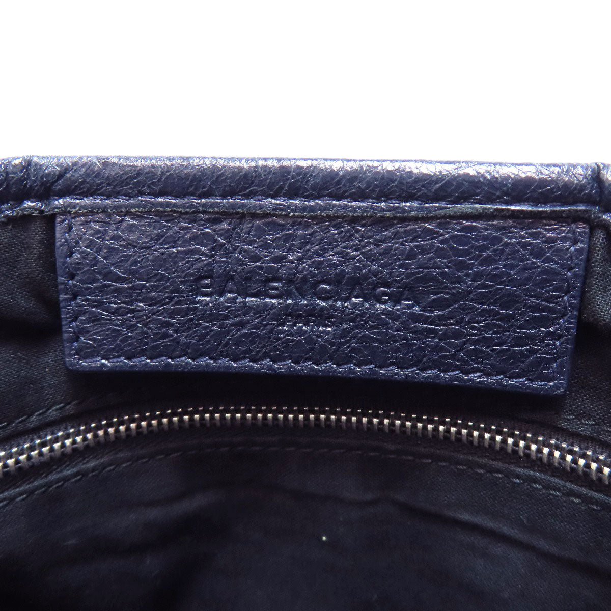 BALENCIAGA 339933 NAVY CABAS Handbag Calf Ladies [Used]