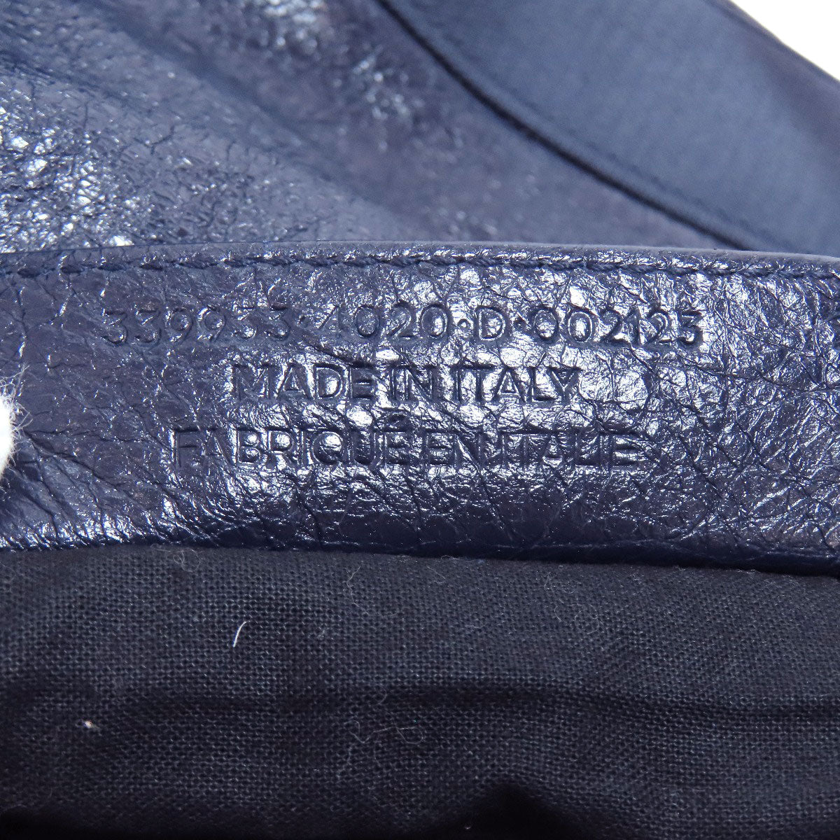 BALENCIAGA 339933 NAVY CABAS Handbag Calf Ladies [Used]