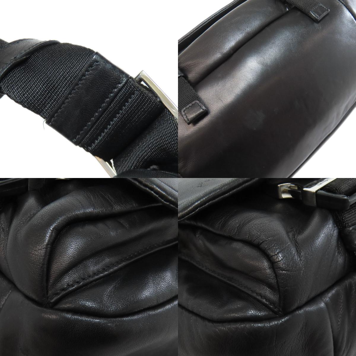 PRADA Simple design Shoulder Bag Lambskin Ladies [Used]