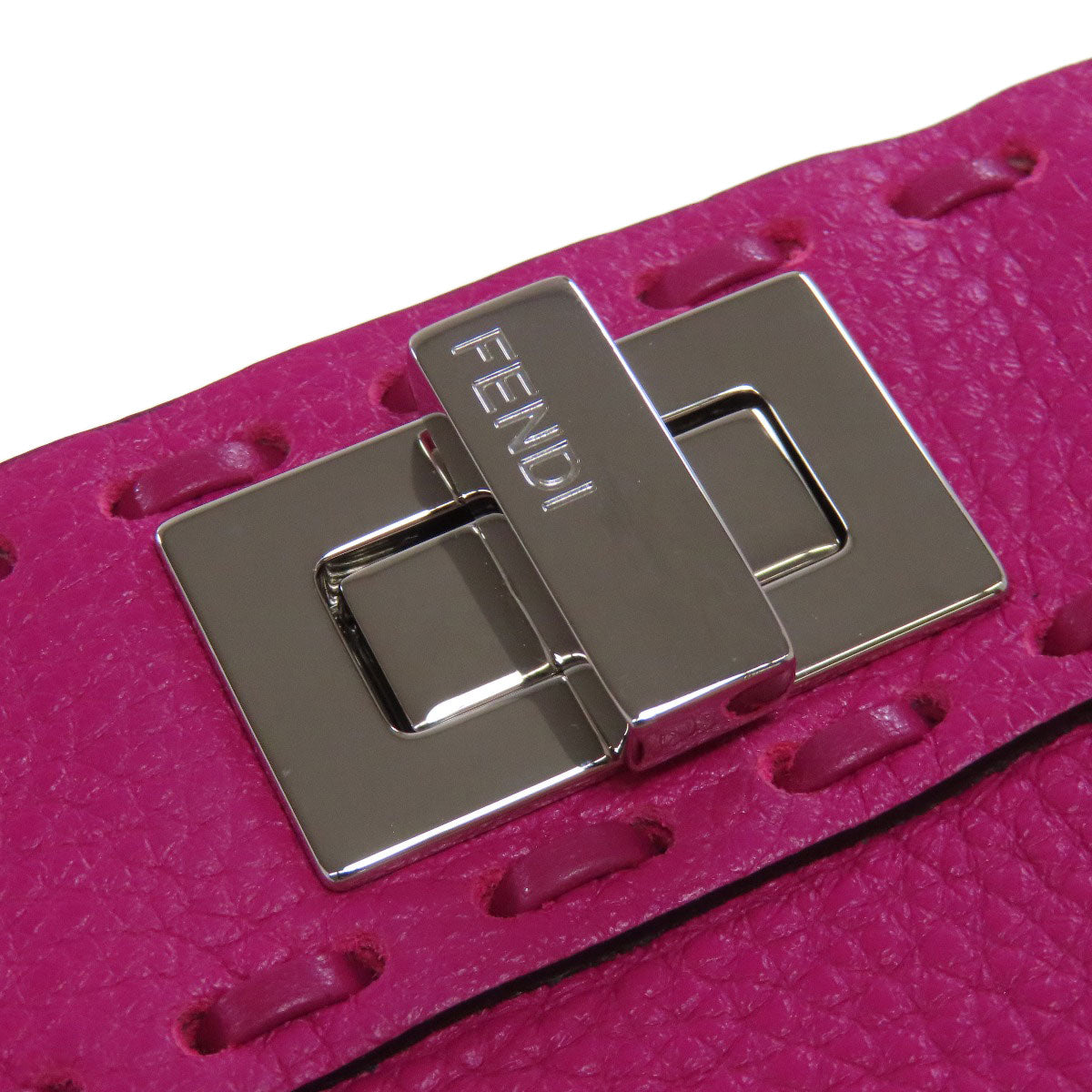 FENDI Mini Peek Boo 2WAY Handbag Calf Ladies [Used]