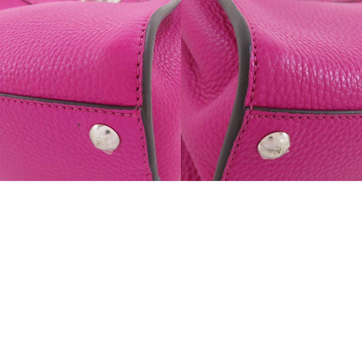 FENDI Mini Peek Boo 2WAY Handbag Calf Ladies [Used]
