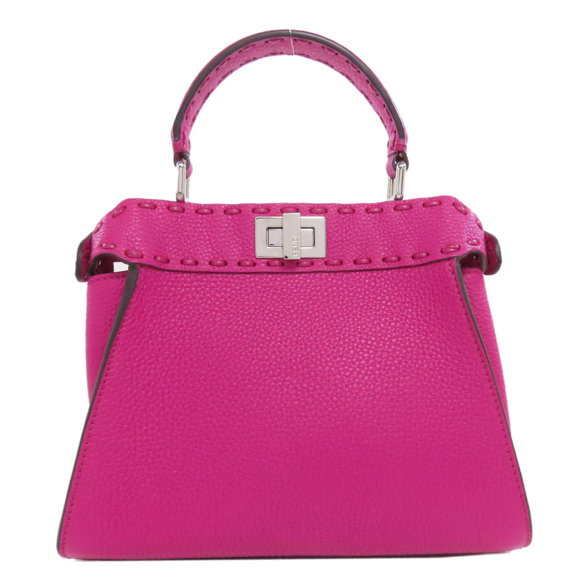 FENDI Mini Peek Boo 2WAY Handbag Calf Ladies [Used]