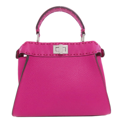 FENDI Mini Peek Boo 2WAY Handbag Calf Ladies [Used]