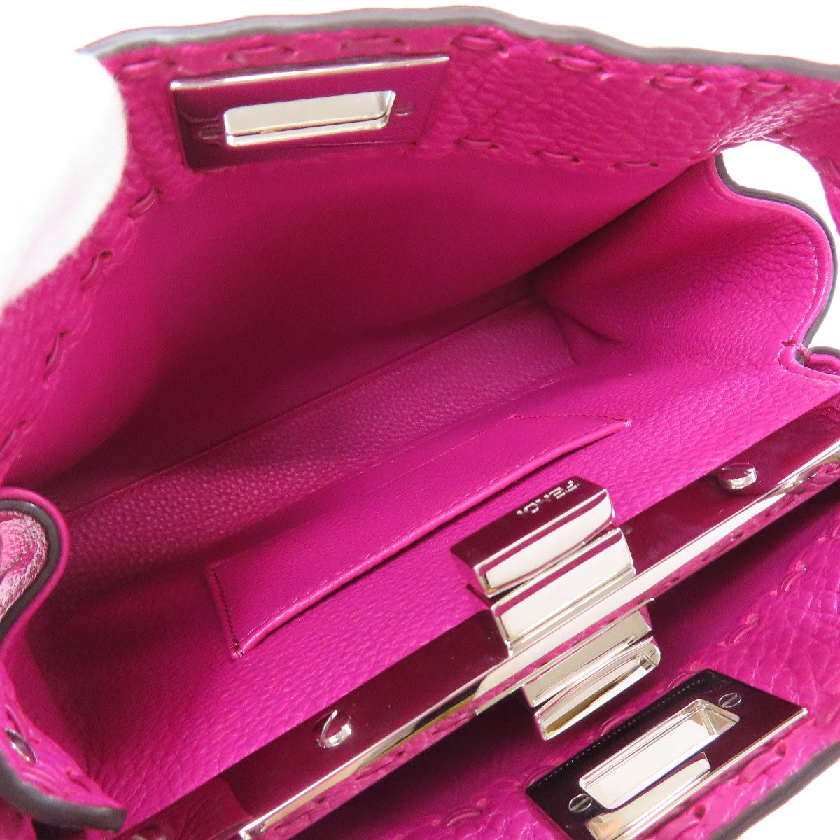 FENDI Mini Peek Boo 2WAY Handbag Calf Ladies [Used]