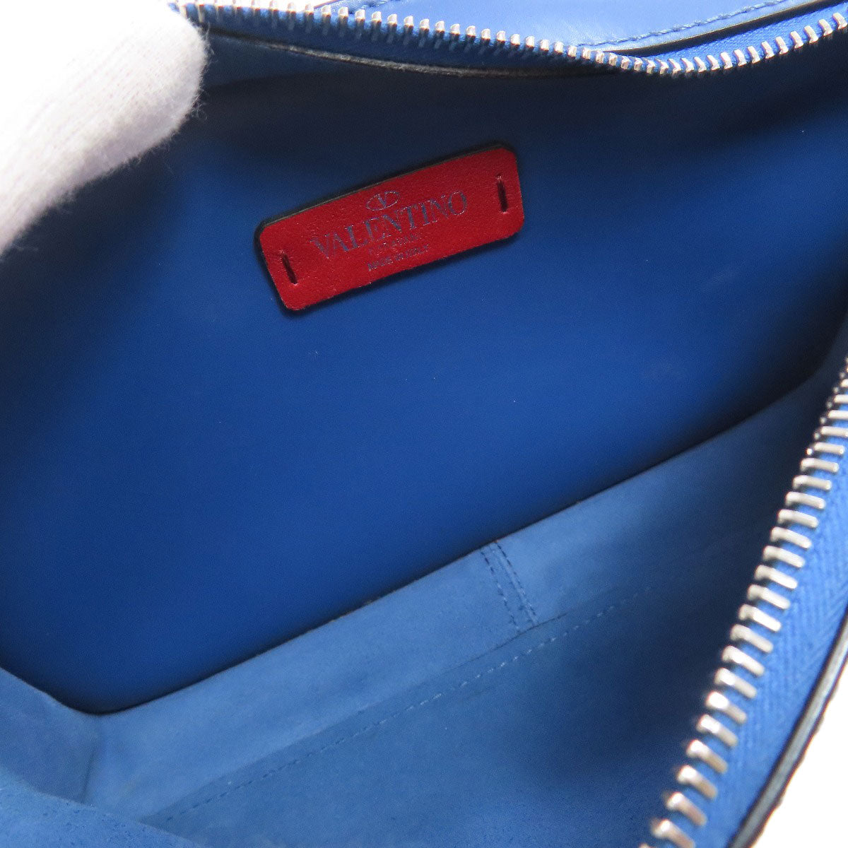 VALENTINO logo body bag Leather Ladies [Used]