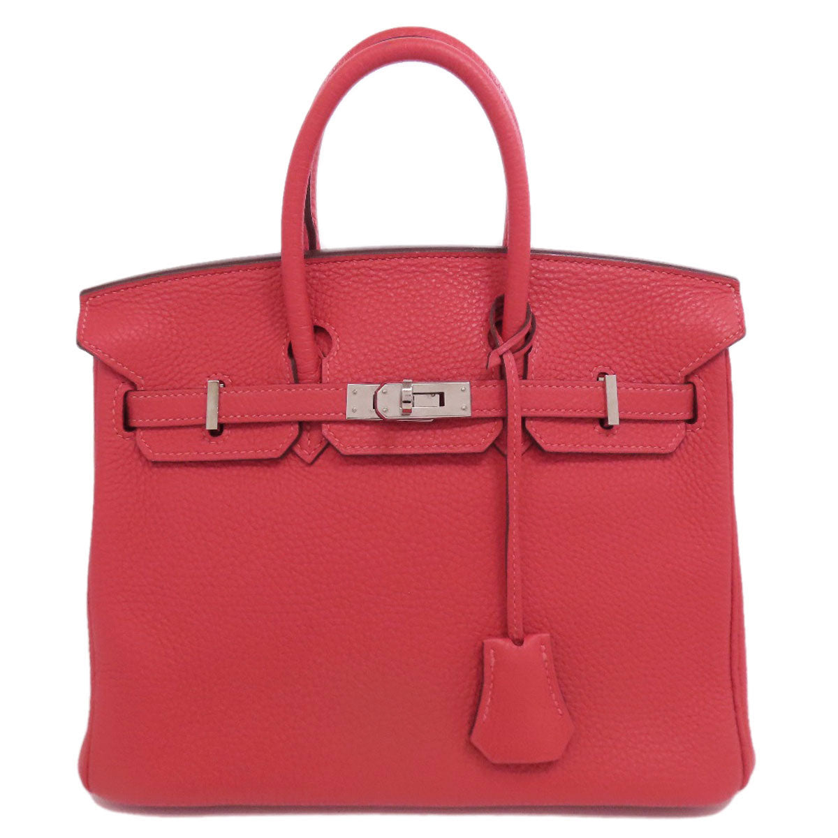 HERMES Birkin 25 Rose Jaipur Silver Hardware Handbag Taurillon Clemence Ladies [Used]