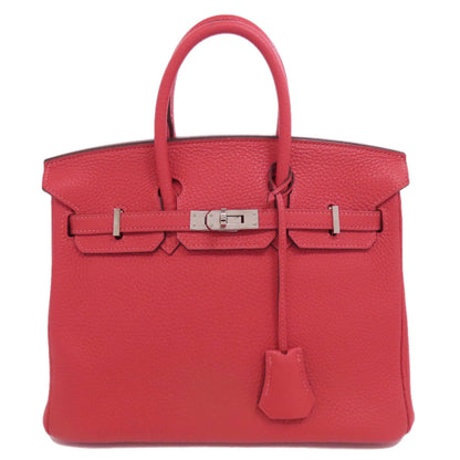 HERMES Birkin 25 Rose Jaipur Silver Hardware Handbag Taurillon Clemence Ladies [Used]