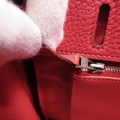 HERMES Birkin 25 Rose Jaipur Silver Hardware Handbag Taurillon Clemence Ladies [Used]