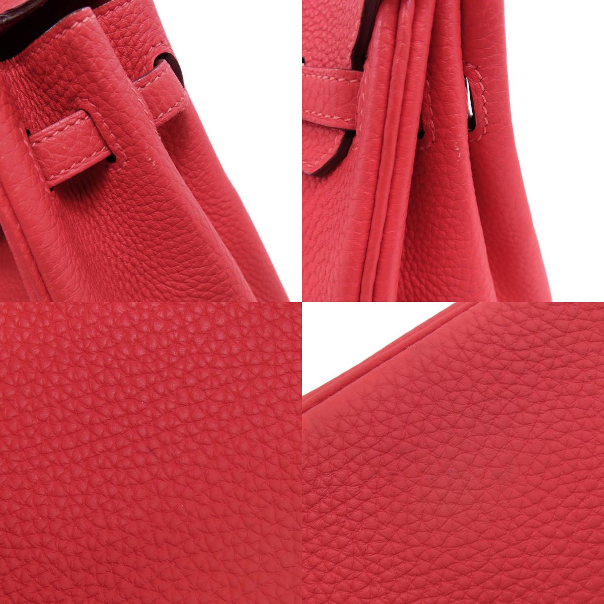 HERMES Birkin 25 Rose Jaipur Silver Hardware Handbag Taurillon Clemence Ladies [Used]