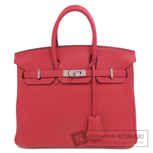 HERMES Birkin 25 Rose Jaipur Silver Hardware Handbag Taurillon Clemence Ladies [Used]