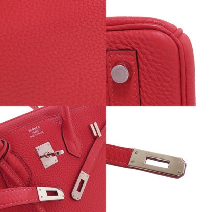 HERMES Birkin 25 Rose Jaipur Silver Hardware Handbag Taurillon Clemence Ladies [Used]