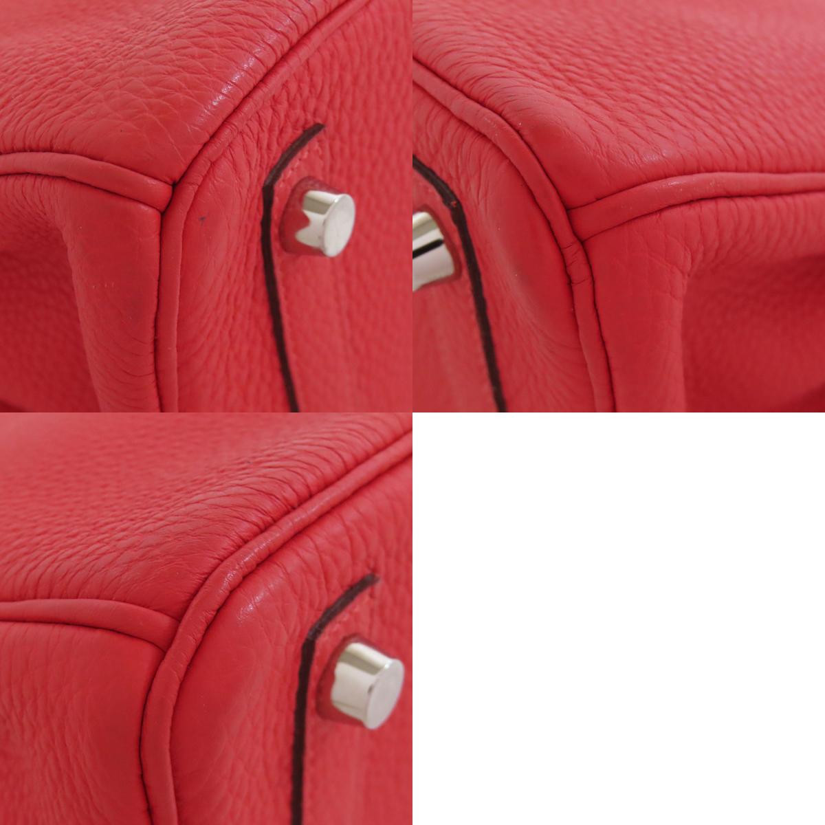 HERMES Birkin 25 Rose Jaipur Silver Hardware Handbag Taurillon Clemence Ladies [Used]