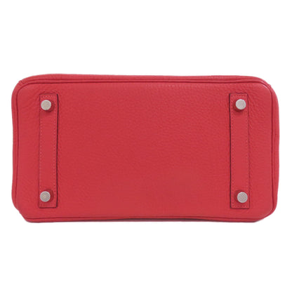 HERMES Birkin 25 Rose Jaipur Silver Hardware Handbag Taurillon Clemence Ladies [Used]